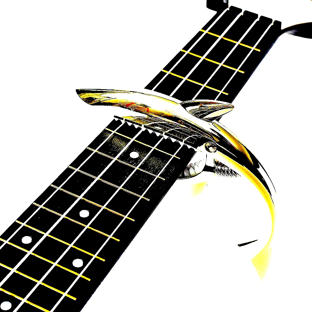 기타 카포 골드 통기타카포 상어모양 이미지 1