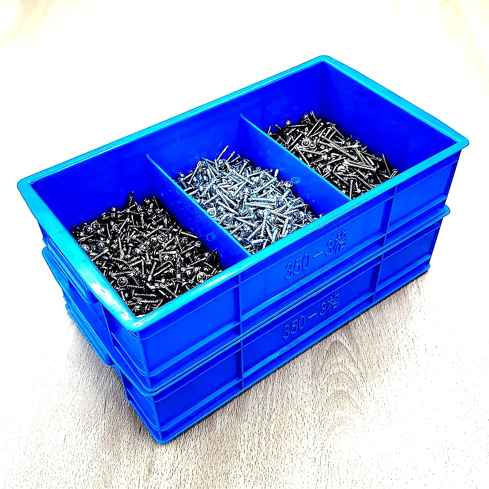 칸막이 부품상자 공구함 부품함 나사 볼트정리함 수납함 6칸 블루 이미지 3