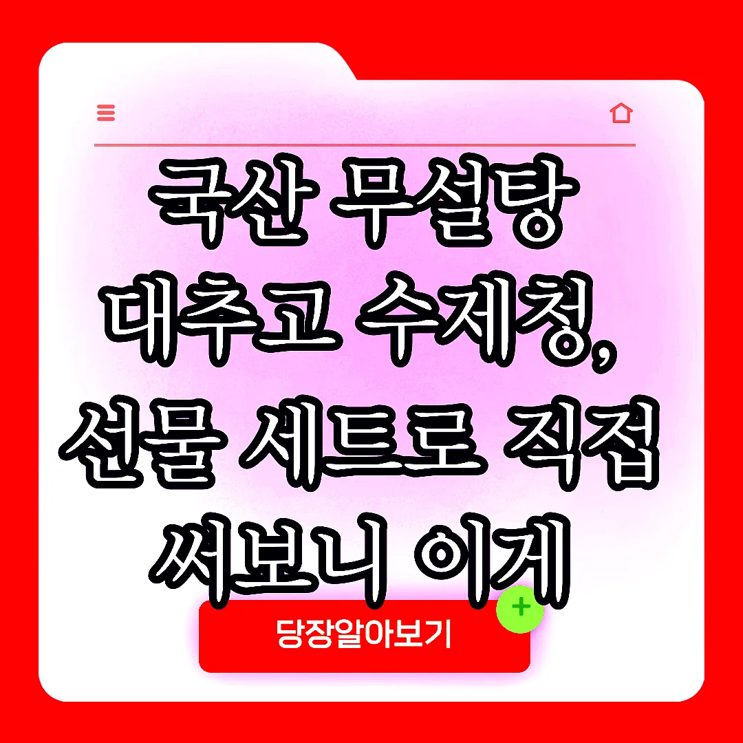 국산 무설탕 대추고 수제청, 선물 세트로 직접 써보니 이게 답이었다 썸네일